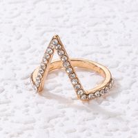 Simple Style Water Droplets Flower Alloy Inlay Rhinestones Unisex Rings 1 Piece main image 7