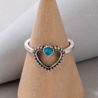 Simple Style Water Droplets Flower Alloy Inlay Rhinestones Unisex Rings 1 Piece main image 6
