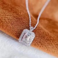 Le Cuivre Style Simple Brillant Incruster Rectangle Bouteille De Parfum Zircon Pendentif sku image 1