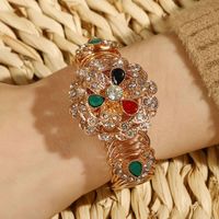 Style Vintage Fleur Alliage Incruster Strass Femmes Bracelet 1 Pièce main image 1