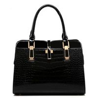 Women's Medium All Seasons Pu Leather Crocodile Fashion Square Zipper Handbag sku image 3