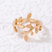 Simple Style Leaf Heart Shape Wings Alloy Hollow Out Unisex Rings main image 6