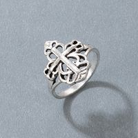 Simple Style Leaf Heart Shape Wings Alloy Hollow Out Unisex Rings sku image 6