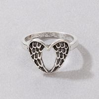 Simple Style Leaf Heart Shape Wings Alloy Hollow Out Unisex Rings main image 3