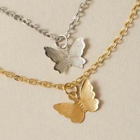 Fashion Butterfly Alloy Plating Unisex Layered Necklaces 1 Piece main image 2