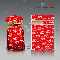Cartoon Style Santa Claus Snowflake Elk Composite Material Gift Bag sku image 48