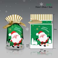 Cartoon Style Santa Claus Snowflake Elk Composite Material Gift Bag sku image 50