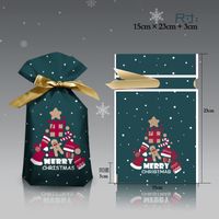 Cartoon Style Santa Claus Snowflake Elk Composite Material Gift Bag sku image 52