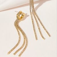 Shiny Tassel Alloy Inlay Artificial Diamond Women's Drop Earrings 1 Pair main image 3