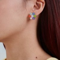 Fashion Geometric Alloy Plating Acrylic Women's Ear Studs 1 Pair main image 5