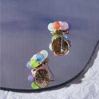 Fashion Geometric Alloy Plating Acrylic Women's Ear Studs 1 Pair main image 4