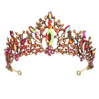 Wedding Crown Vintage Alloy Diamond Bridal Crown Baroque Princess Crown Jewelry sku image 3
