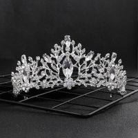 Wedding Crown Vintage Alloy Diamond Bridal Crown Baroque Princess Crown Jewelry sku image 1