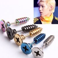 Fashion Solid Color Stainless Steel Ear Studs 1 Piece sku image 4
