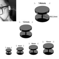 1 Piece Simple Style Solid Color Plating Stainless Steel Ear Studs main image 3