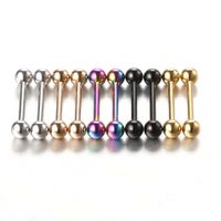 Fashion Solid Color Stainless Steel Plating Tongue Nail 1 Piece main image 3
