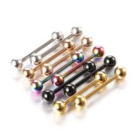 Fashion Solid Color Stainless Steel Plating Tongue Nail 1 Piece main image 6