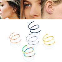 Simple Style Solid Color Stainless Steel Plating Nose Ring main image 1