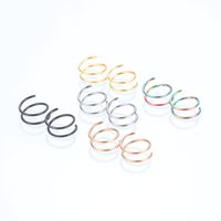 Simple Style Solid Color Stainless Steel Plating Nose Ring main image 5