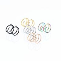 Simple Style Solid Color Stainless Steel Plating Nose Ring main image 4