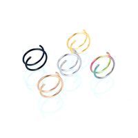 Simple Style Solid Color Stainless Steel Plating Nose Ring main image 2