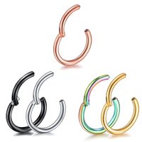 1 Piece Fashion Solid Color Plating Metal Nose Ring main image 5