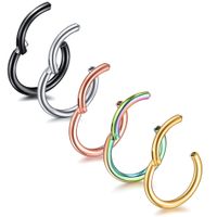1 Piece Fashion Solid Color Plating Metal Nose Ring main image 1