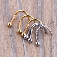 Fashion Solid Color Stainless Steel Nose Studs 1 Piece main image 4
