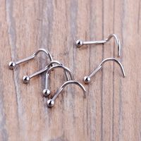 Fashion Solid Color Stainless Steel Nose Studs 1 Piece main image 2