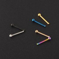 Simple Style Solid Color Stainless Steel Nose Studs 1 Piece main image 4