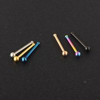 Simple Style Solid Color Stainless Steel Nose Studs 1 Piece main image 5