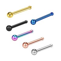 Simple Style Solid Color Stainless Steel Nose Studs 1 Piece sku image 5
