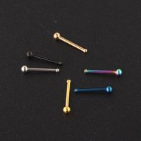 Simple Style Solid Color Stainless Steel Nose Studs 1 Piece main image 3