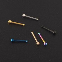 Simple Style Solid Color Stainless Steel Nose Studs 1 Piece main image 2