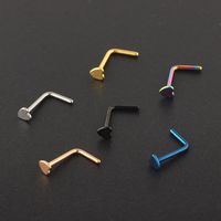 Simple Style Heart Shape Stainless Steel Nose Studs 1 Piece main image 5