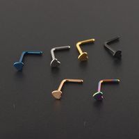 Simple Style Heart Shape Stainless Steel Nose Studs 1 Piece main image 2