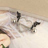 Retro Angel Heart Shape Stainless Steel Plating Belly Ring 1 Piece main image 4