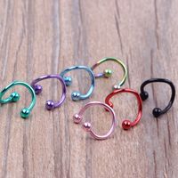 Fashion Solid Color Stainless Steel Nose Studs 1 Piece main image 5