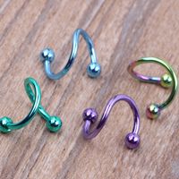 Fashion Solid Color Stainless Steel Nose Studs 1 Piece main image 4