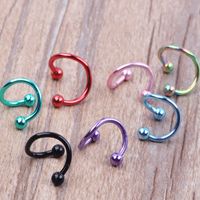 Fashion Solid Color Stainless Steel Nose Studs 1 Piece main image 3