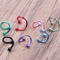 Fashion Solid Color Stainless Steel Nose Studs 1 Piece main image 2