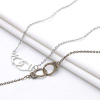 Fashion Handcuffs Alloy Plating Couple Necklace 1 Piece main image 2
