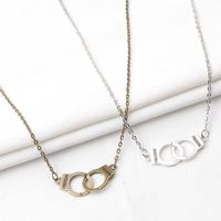 Fashion Handcuffs Alloy Plating Couple Necklace 1 Piece main image 5