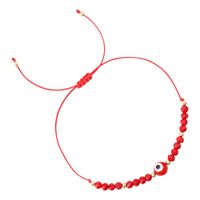 Estilo Simple Ojo Cristal Artificial Resina Soga Con Cuentas Mujeres Pulsera 1 Pieza sku image 2