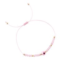 Simple Style Eye Artificial Crystal Resin Rope Beaded Women's Bracelets 1 Piece sku image 1