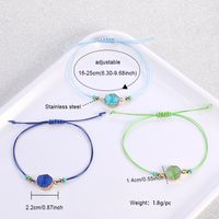 Simple Style Round Stainless Steel Resin Knitting Women's Bracelets 1 Piece main image 4