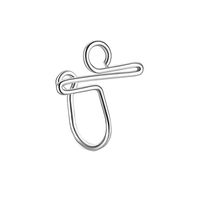 Simple Style Solid Color Stainless Steel Nose Ring 1 Piece sku image 7