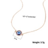 Fashion Eye Alloy Resin Copper Inlay Rhinestones Women's Necklace 1 Piece main image 3