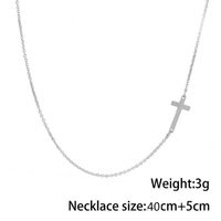 Fashion Cross Stainless Steel Plating Bracelets Necklace 1 Piece main image 3