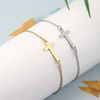 Fashion Cross Stainless Steel Plating Bracelets Necklace 1 Piece main image 1